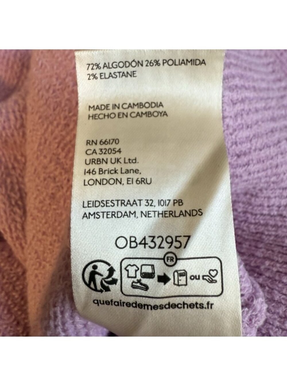 Free People Ottoman Slouchy Tunic Knit Sweater Women's Small Glowing Grape NWT! - Picture 8 of 10
